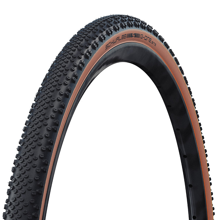 Schwalbe, G-One Bite, Gravel Tire, Tubeless Ready, Addix, RaceGuard, 67TPI, Bronze