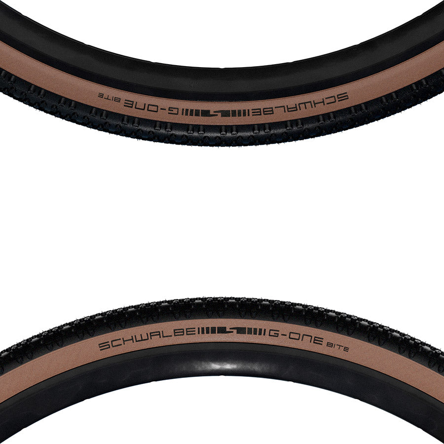 Schwalbe, G-One Bite, Gravel Tire, Tubeless Ready, Addix, RaceGuard, 67TPI, Bronze