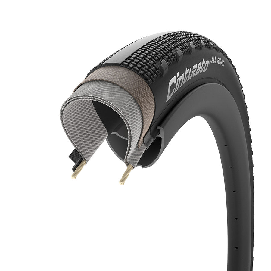 Cinturato All Road, Gravel Tire, 700x50C, Folding, Tubeless Ready, PROCompound Gravel, ProWALL Gravel, 60TPI, Black