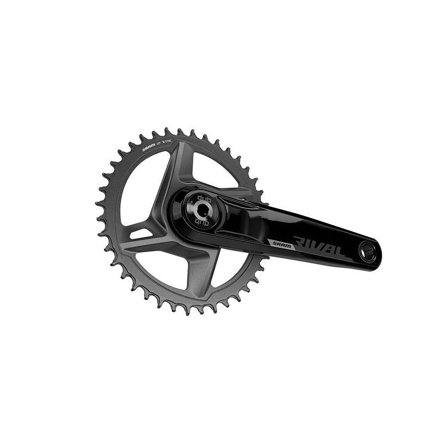 SRAM, Rival D1 Wide 1x, Crankset, Speed: 12, Spindle: 28.99mm, 46, DUB, 172.5mm, Black, Road Disc