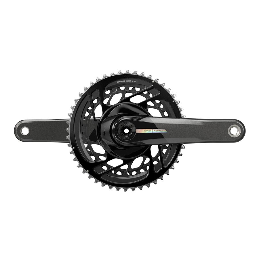 SRAM, Force D2 2x, Crankset, Speed: 12, Spindle: 28.99mm, BCD: Direct Mount, 50/37, DUB, 172.5mm, Black, Road Disc