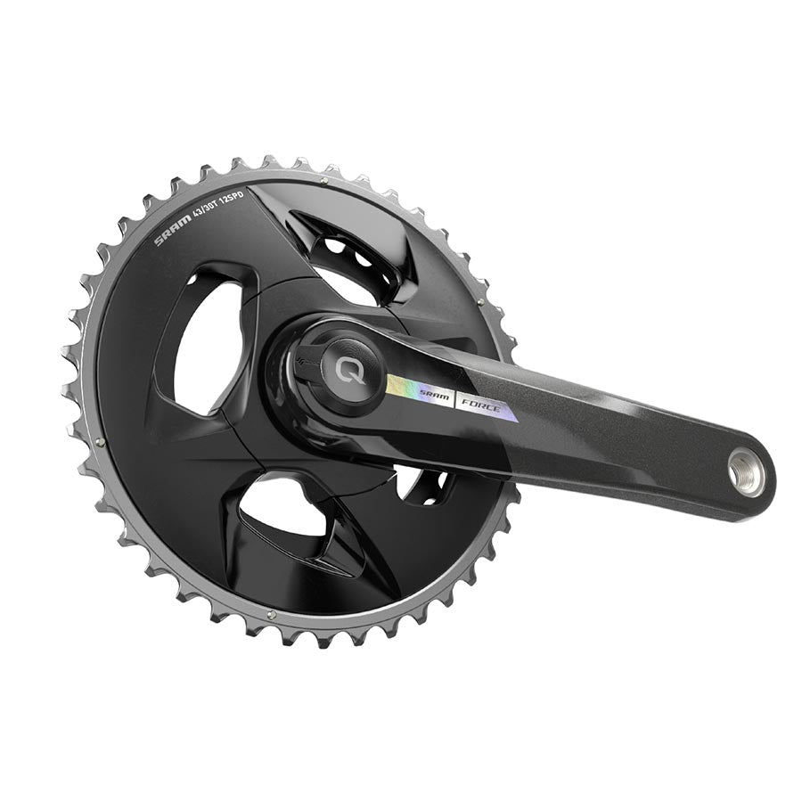 SRAM, Force D2 2x Wide, Power Meter Crankset, Speed: 12, Spindle: 28.99mm, BCD: Direct Mount, 43/30, DUB, 170mm, Black, Road Disc