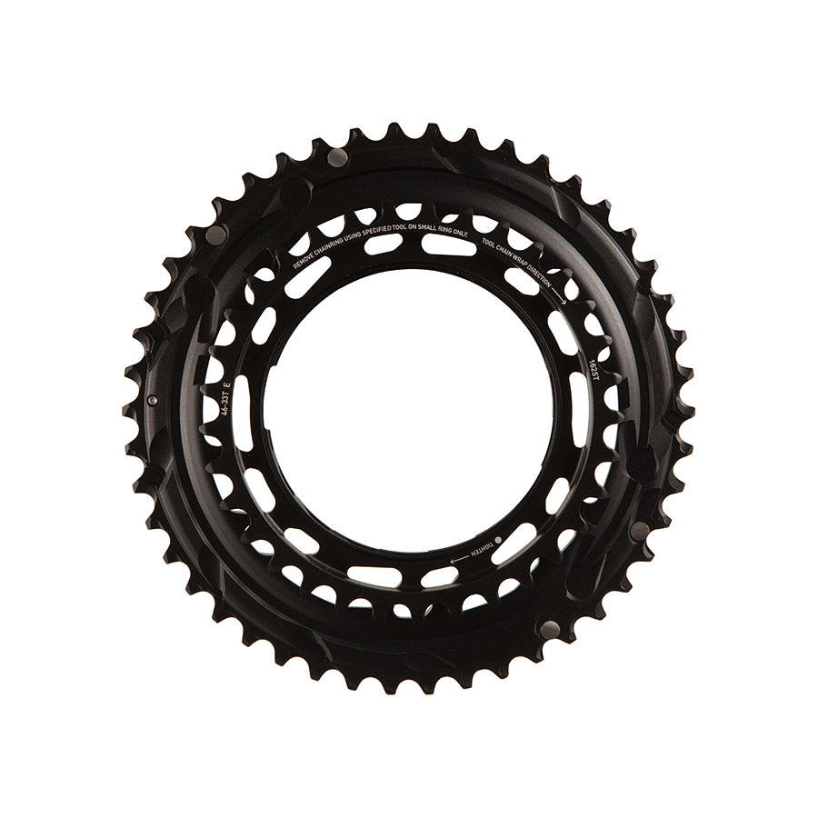 Force E1 2x Thread Mount Chainring - Black