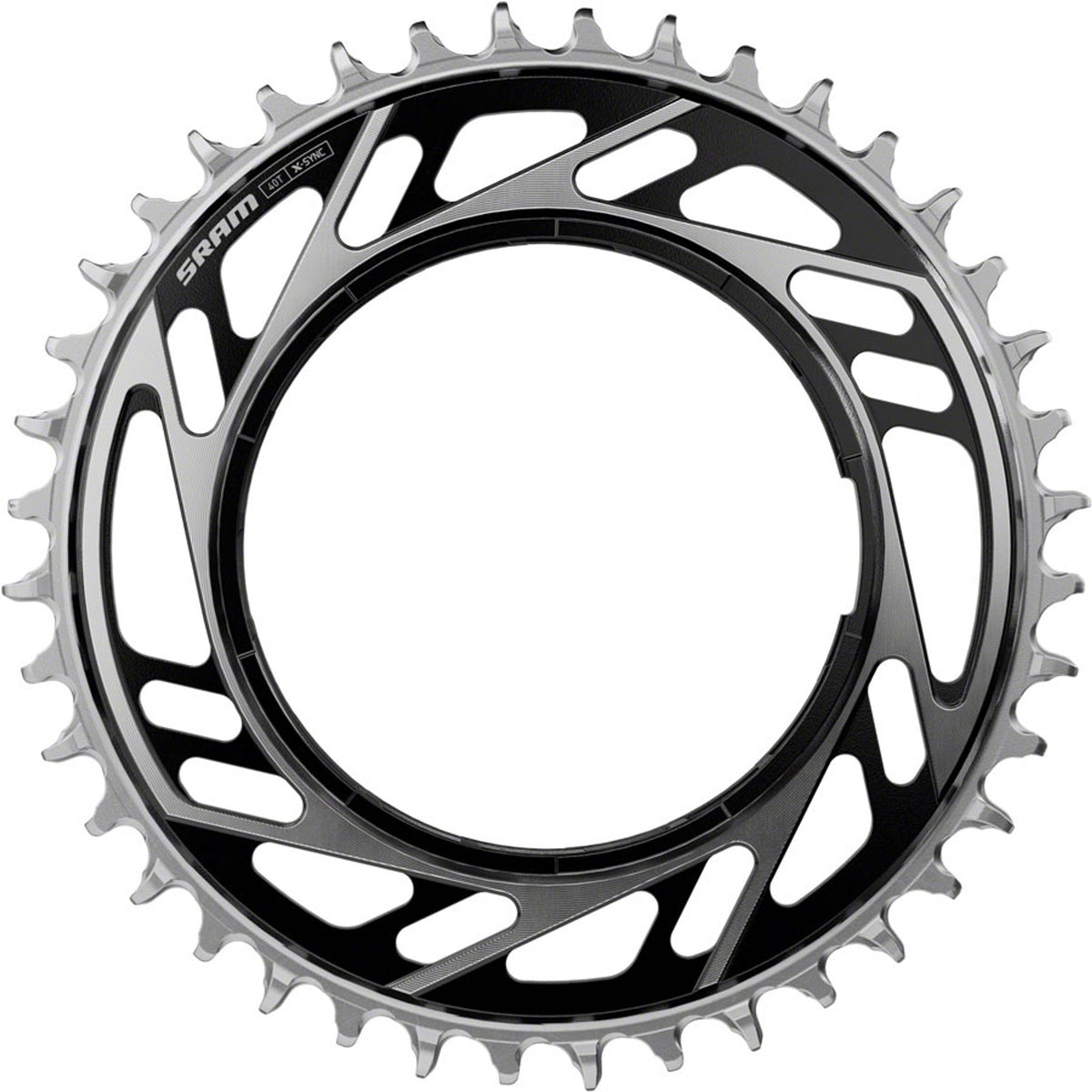 Red XPLR X-Sync Thread Mount Chainring E1 - 12/13-Speed - Thread Mount (For RED XPLR AXS PM Spider) - 6.5mm Offset - Black/Silver