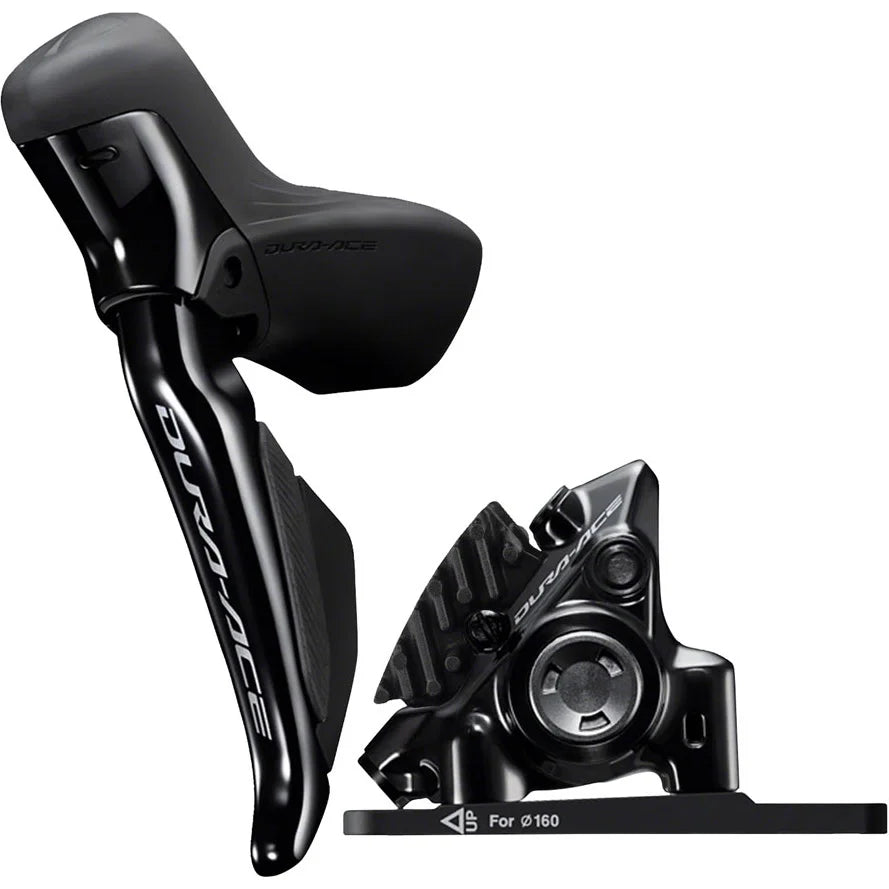 Shimano Dura-Ace ST-R9270F-L Di2 Shift/Brake Lever with BR-R9270 Hydraulic Disc Brake Caliper - Left/Front, 2x, Flat Mount, Black