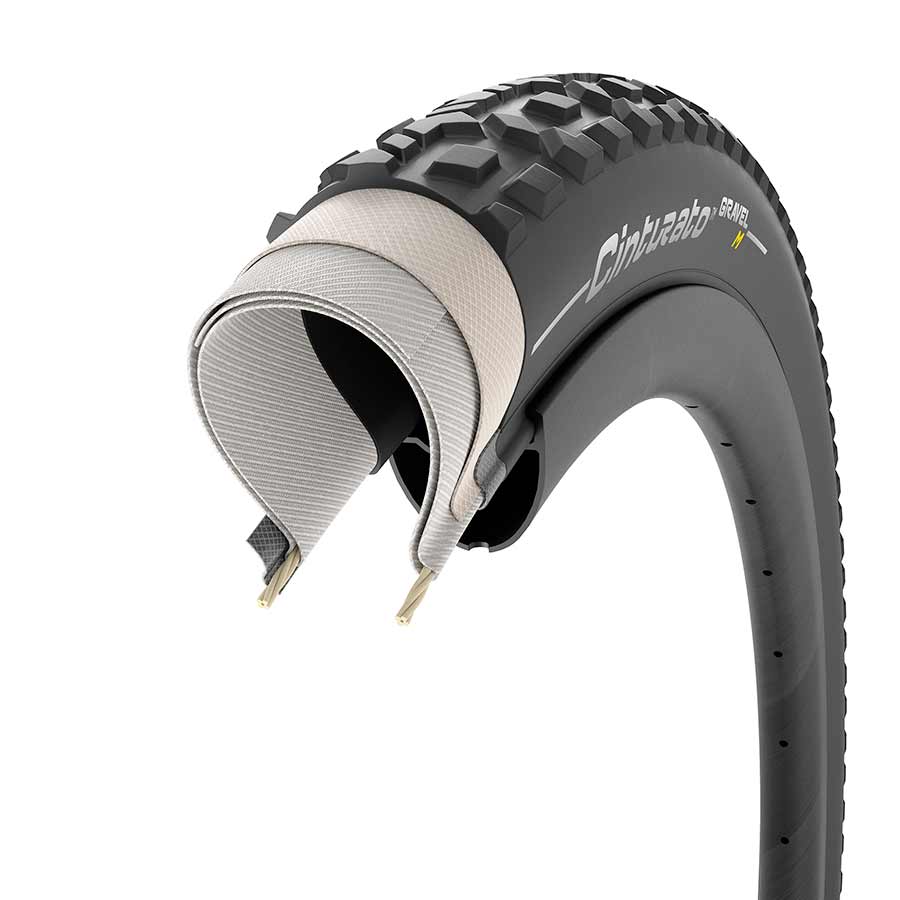 Cinturato Gravel M, Gravel Tire, 700x45C, Folding, Tubeless Ready, SpeedGrip, 127TPI, Black