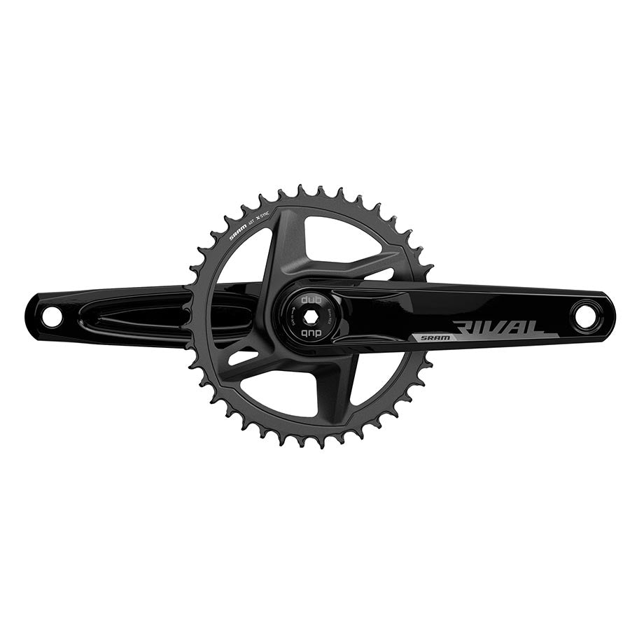 SRAM, Rival D1 Wide 1x, Crankset, Speed: 12, Spindle: 28.99mm, 46, DUB, 172.5mm, Black, Road Disc