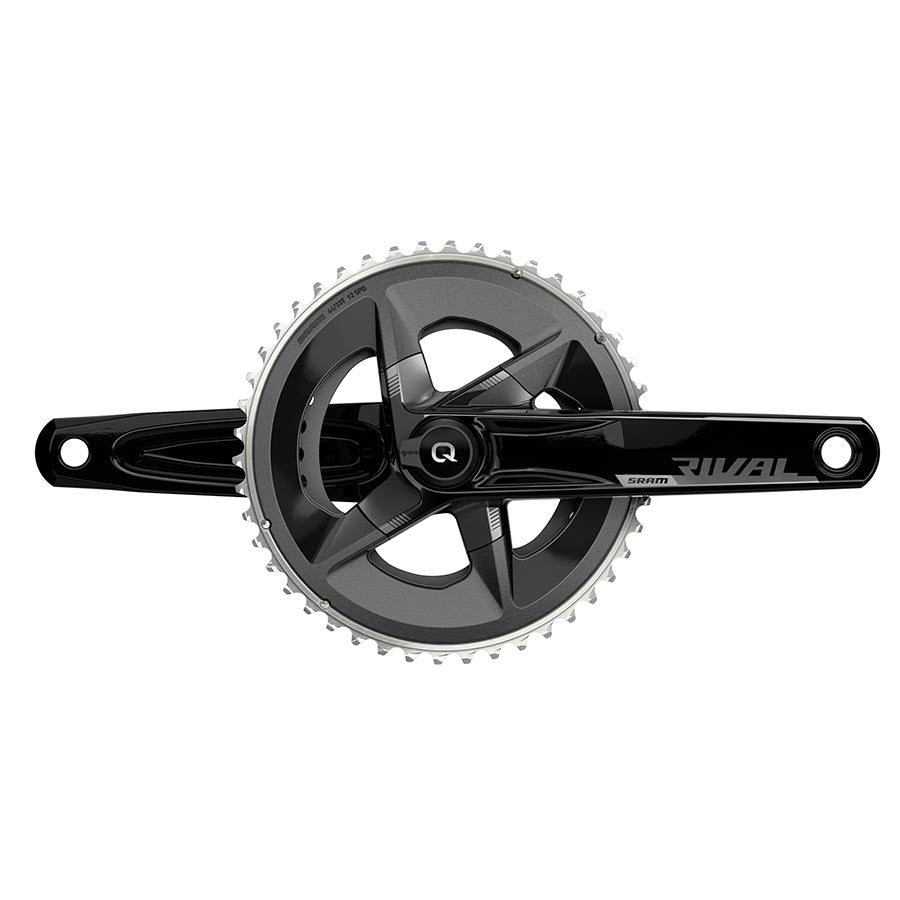 SRAM, Rival D1 Quarq 2x, Power Meter Crankset, Speed: 12, Spindle: 28.99mm, BCD: 107, 48/35, DUB, 170mm, Black, Road Disc