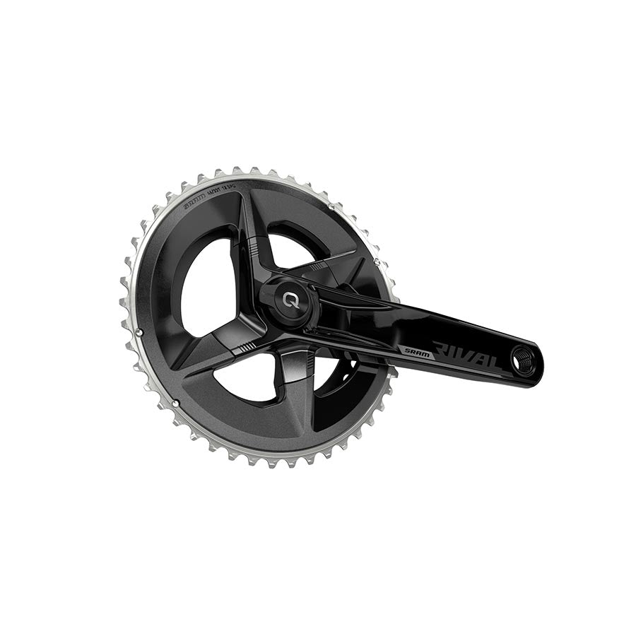 SRAM, Rival D1 Quarq 2x, Power Meter Crankset, Speed: 12, Spindle: 28.99mm, BCD: 107, 46/33, DUB, 170mm, Black, Road Disc