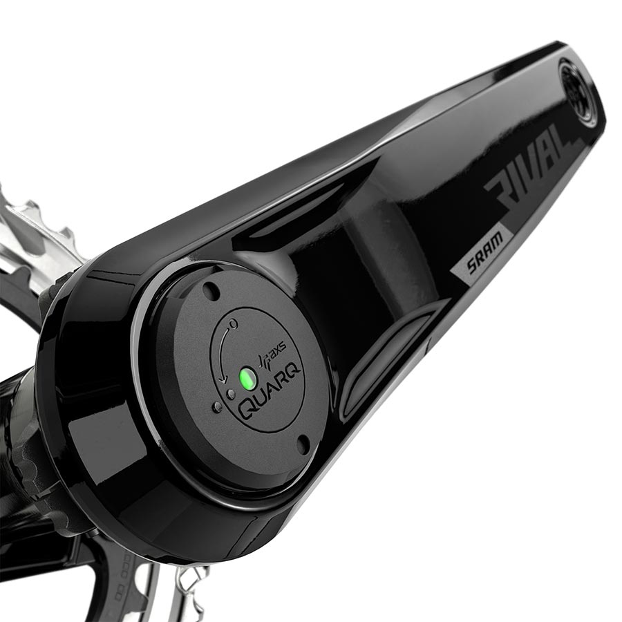 SRAM, Rival D1 Quarq 2x, Power Meter Crankset, Speed: 12, Spindle: 28.99mm, BCD: 107, 46/33, DUB, 170mm, Black, Road Disc