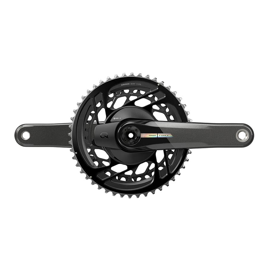 SRAM, Force D2 2x, Power Meter Crankset, Speed: 12, Spindle: 28.99mm, BCD: Direct Mount, 46/33, DUB, 170mm, Black, Road Disc