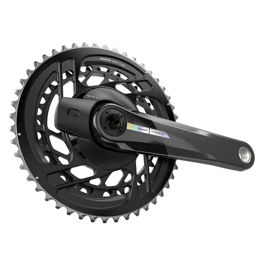 SRAM, Force D2 2x, Power Meter Crankset, Speed: 12, Spindle: 28.99mm, BCD: Direct Mount, 46/33, DUB, 170mm, Black, Road Disc